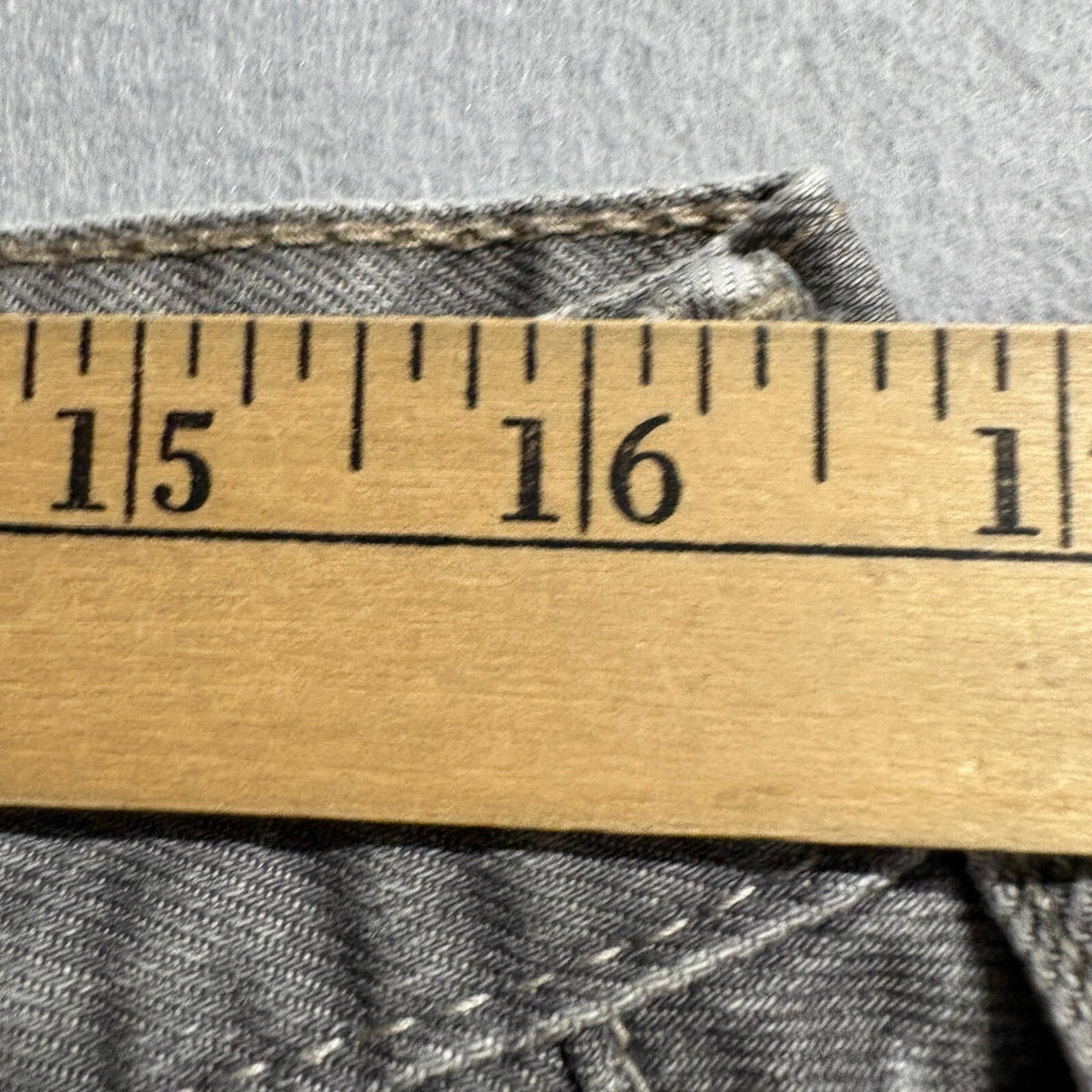 Levi's 569 Loose Straight Jeans Mens 34x34 Gray Denim Pants Actual 34x30.5