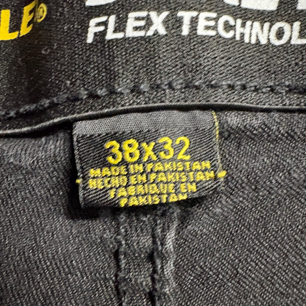 Stanley Flex Technology Mens Jeans 38x32 Black Stretch Denim Straight Leg