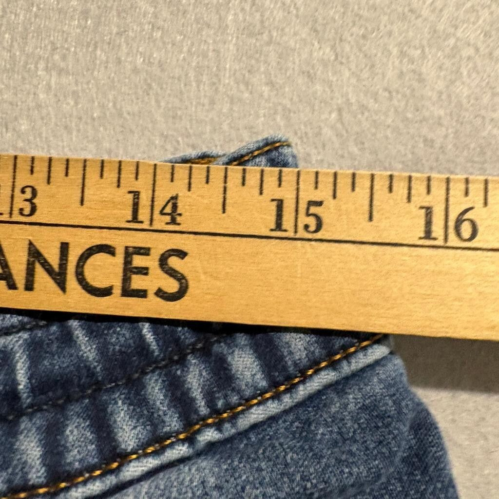 HM Mens Jogger Jeans Size S Blue Denim Regular Tapered Elastic Waist Drawstring