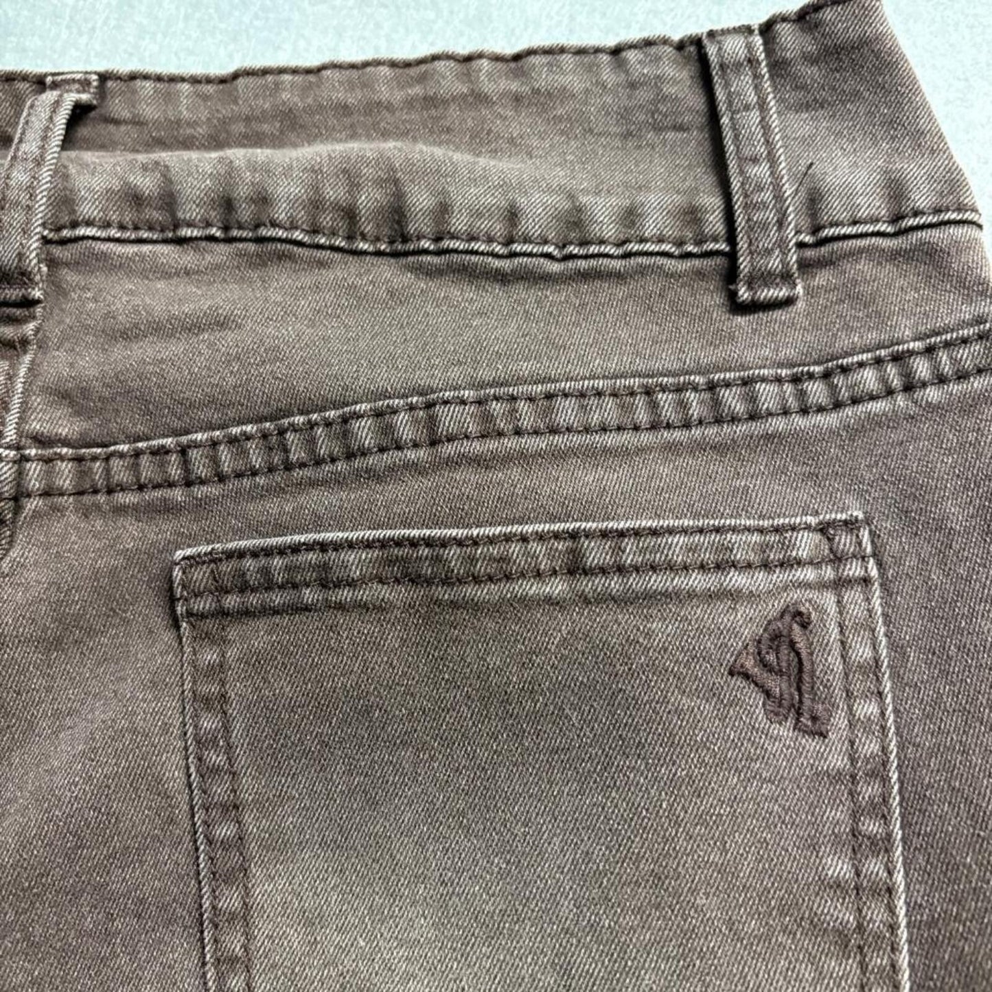 VIP Jeans Womens Size 13/31 Brown Flare Stretch Denim Pants High Rise Y2K Style