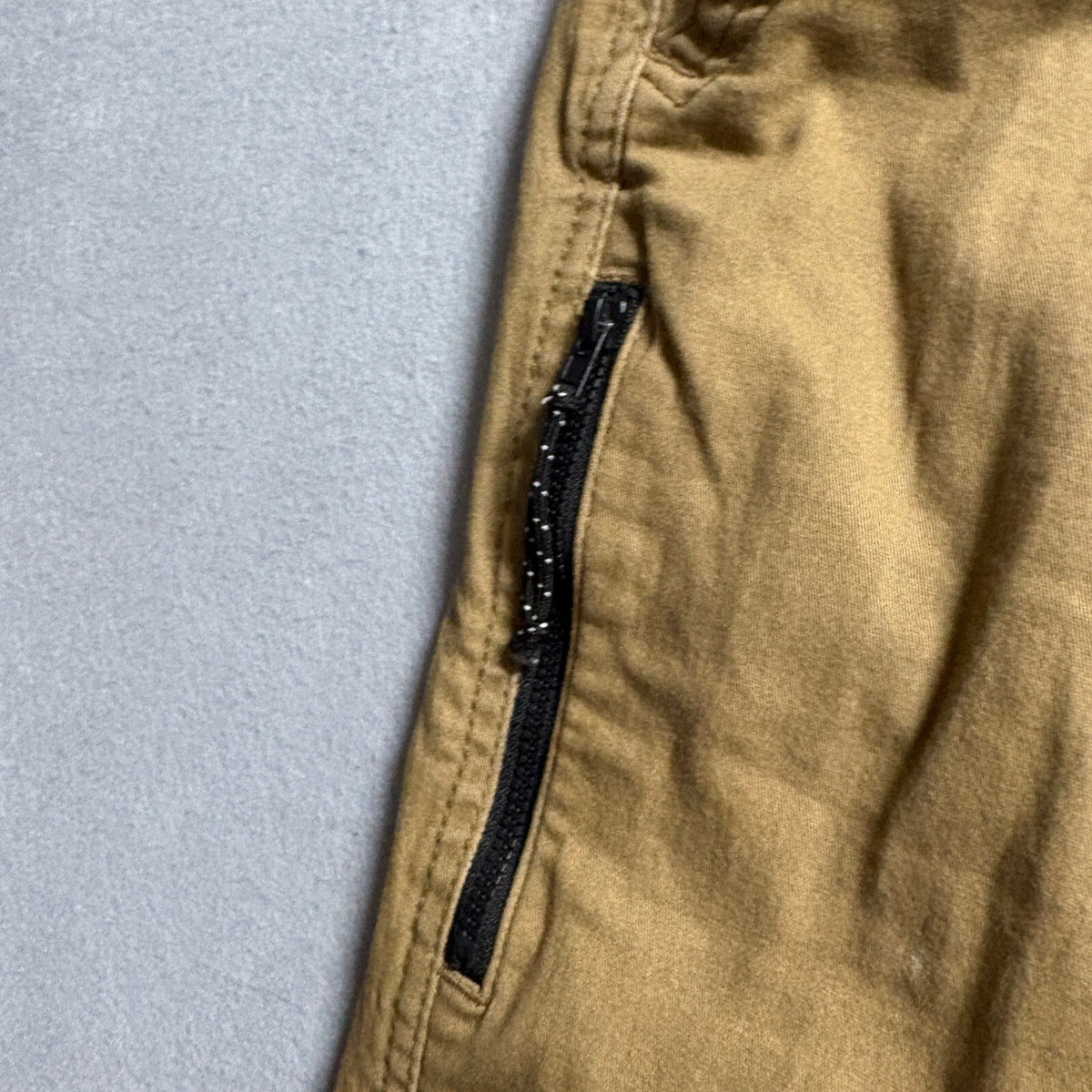 Iron Co Mens Jogger Pants Small Brown Stretch Twill Elastic Waist Cuffed Chino