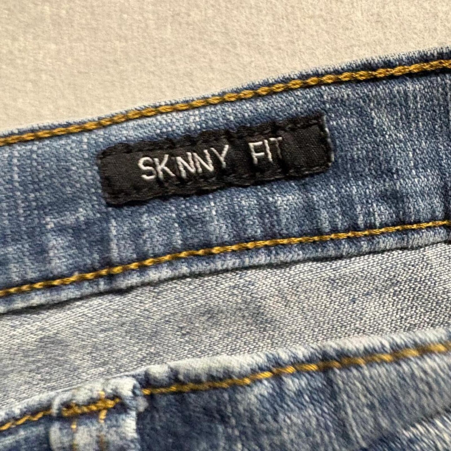 ReFuel Skinny Fit Jeans Mens 36x32 Blue Denim Stretch Distressed Pakistan