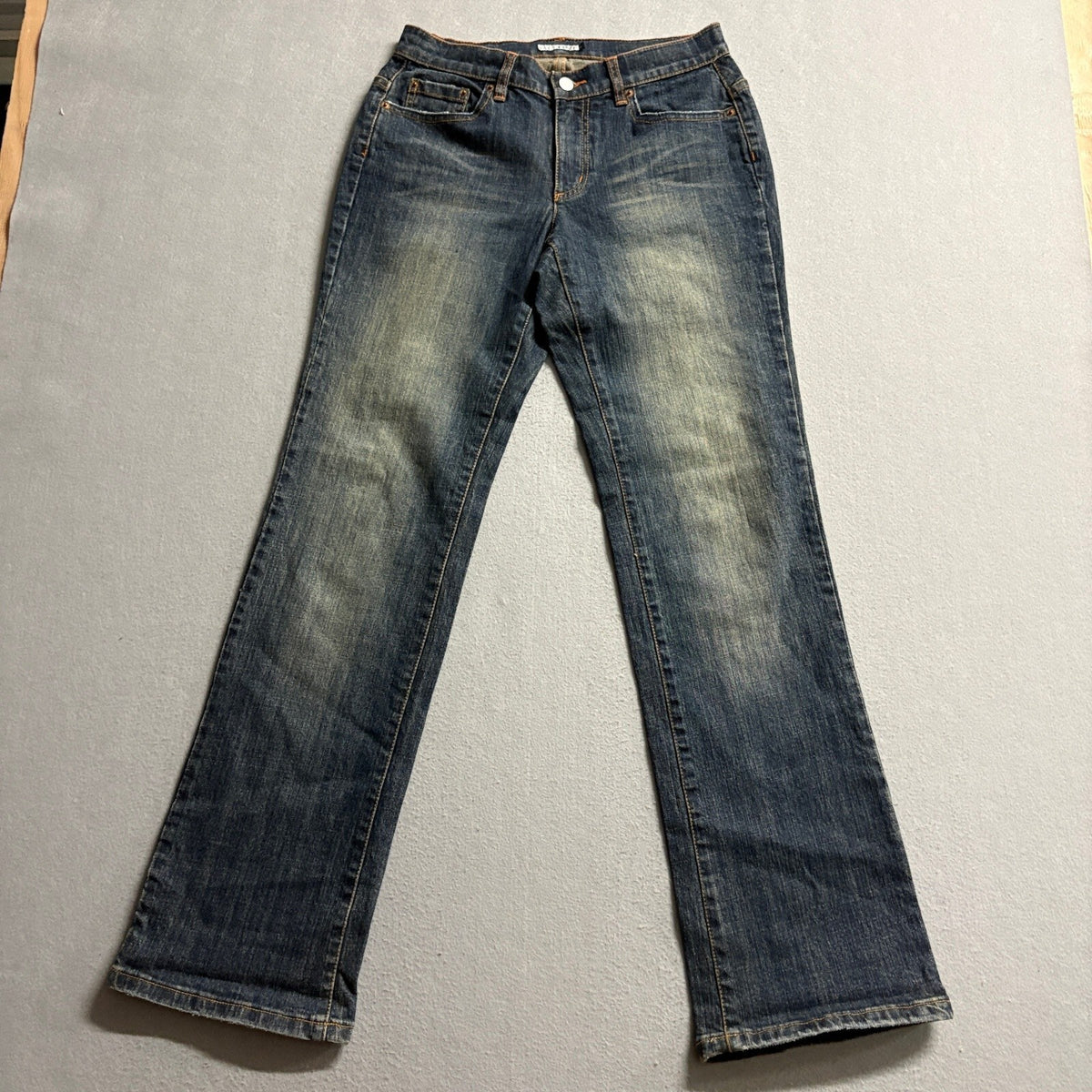 Tint Jeans Womens Size 4 Blue Denim Stretch Straight Leg Mid Rise Medium Wash