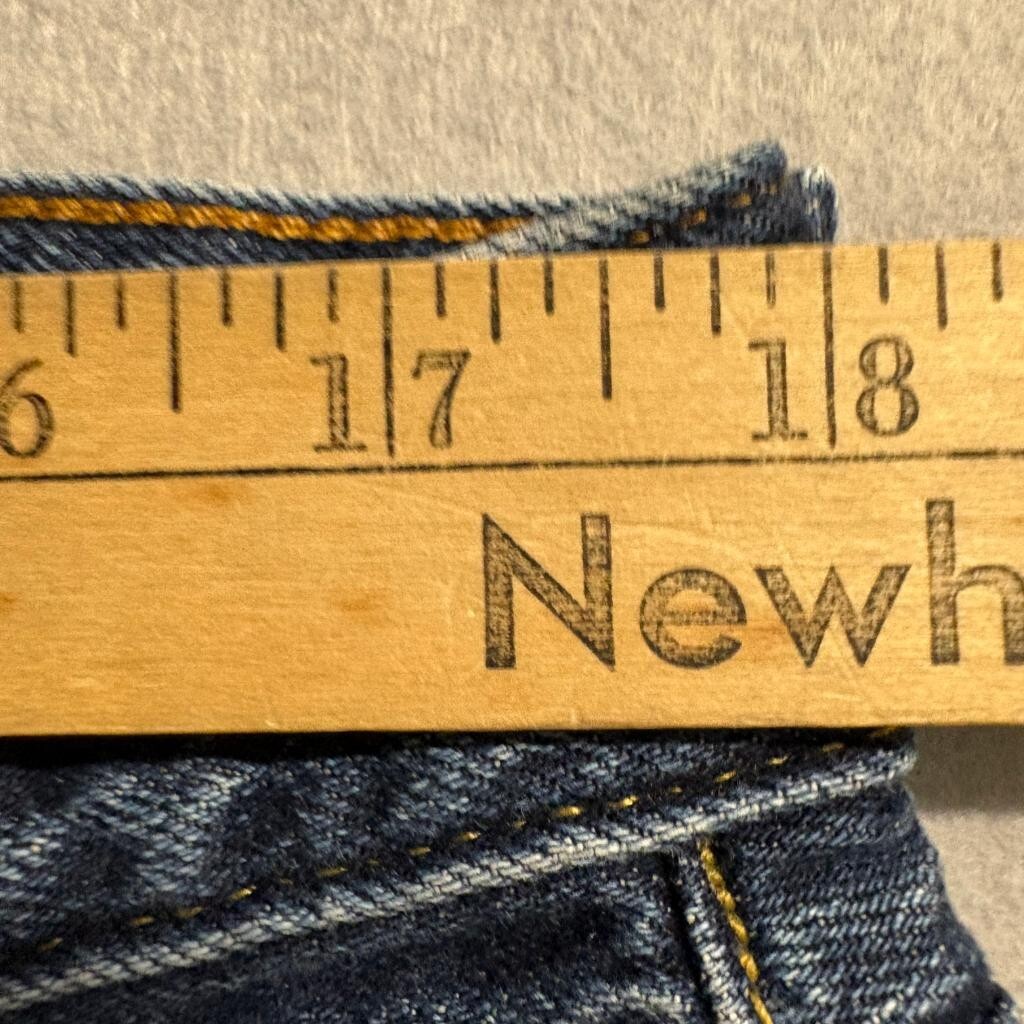 Hollister Classic Straight Jeans Mens 34x34 Blue Denim Distressed Ripped Cotton