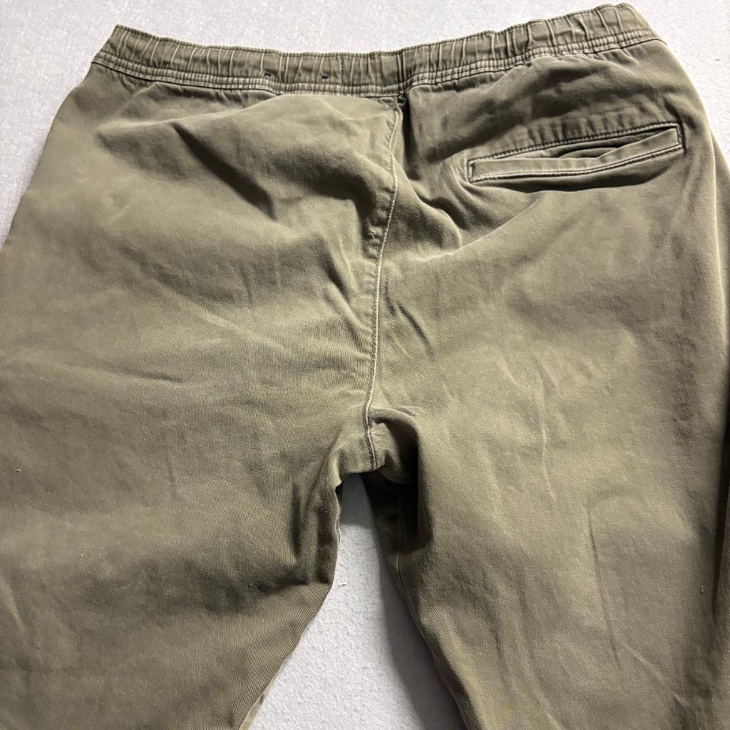 Hollister Advanced Stretch Skinny Jogger Cargo Pants Mens Large Green Distressed