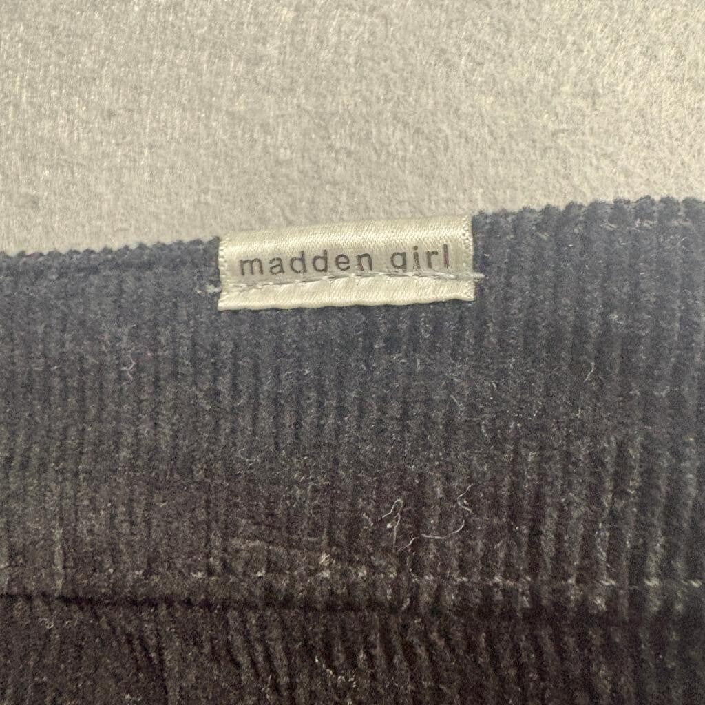 Madden Girl Corduroy Pants Womens 1 Black Stretch Skinny High Rise 26 Inseam