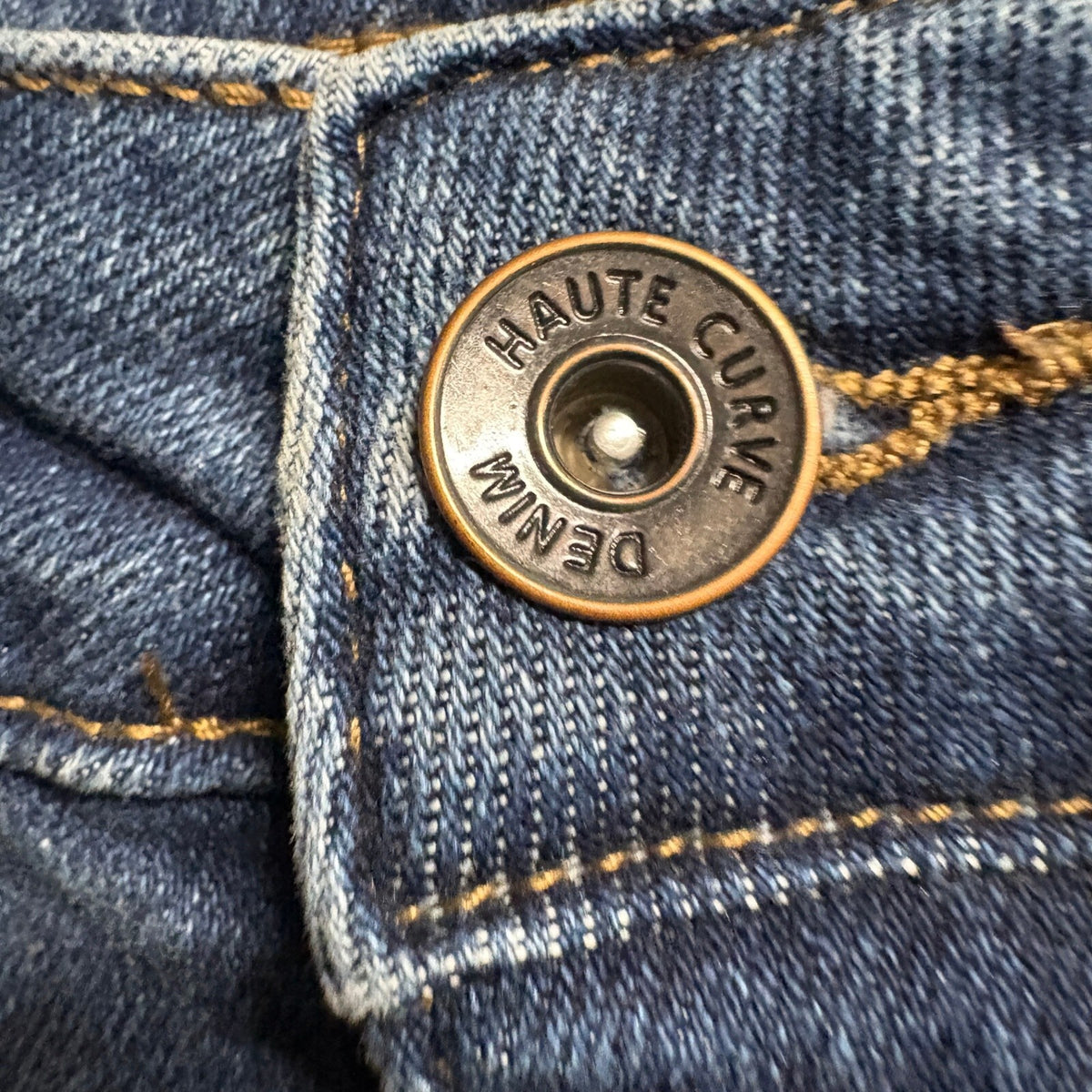Haute Curve Premium Denim Distressed Skinny Jeans Womens Plus Size 18 Blue