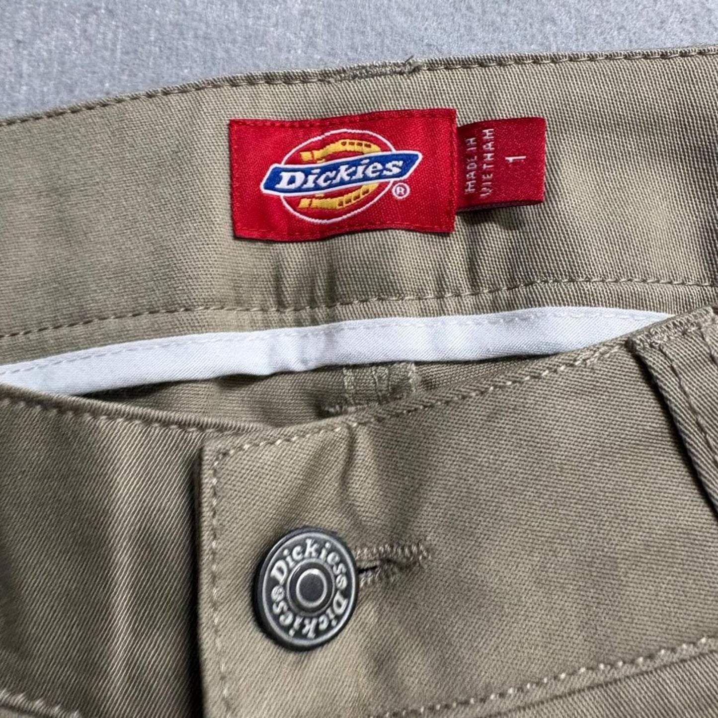 Dickies Girl Low Rise Skinny Pants Womens Size 1 Khaki Beige Chino HH164 NWT