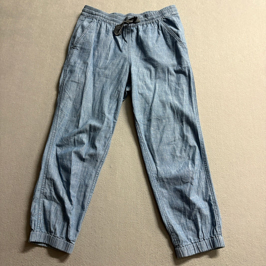 J.Crew Point Sur Chambray Jogger Pants Womens Size 4 Blue Cotton Drawstring