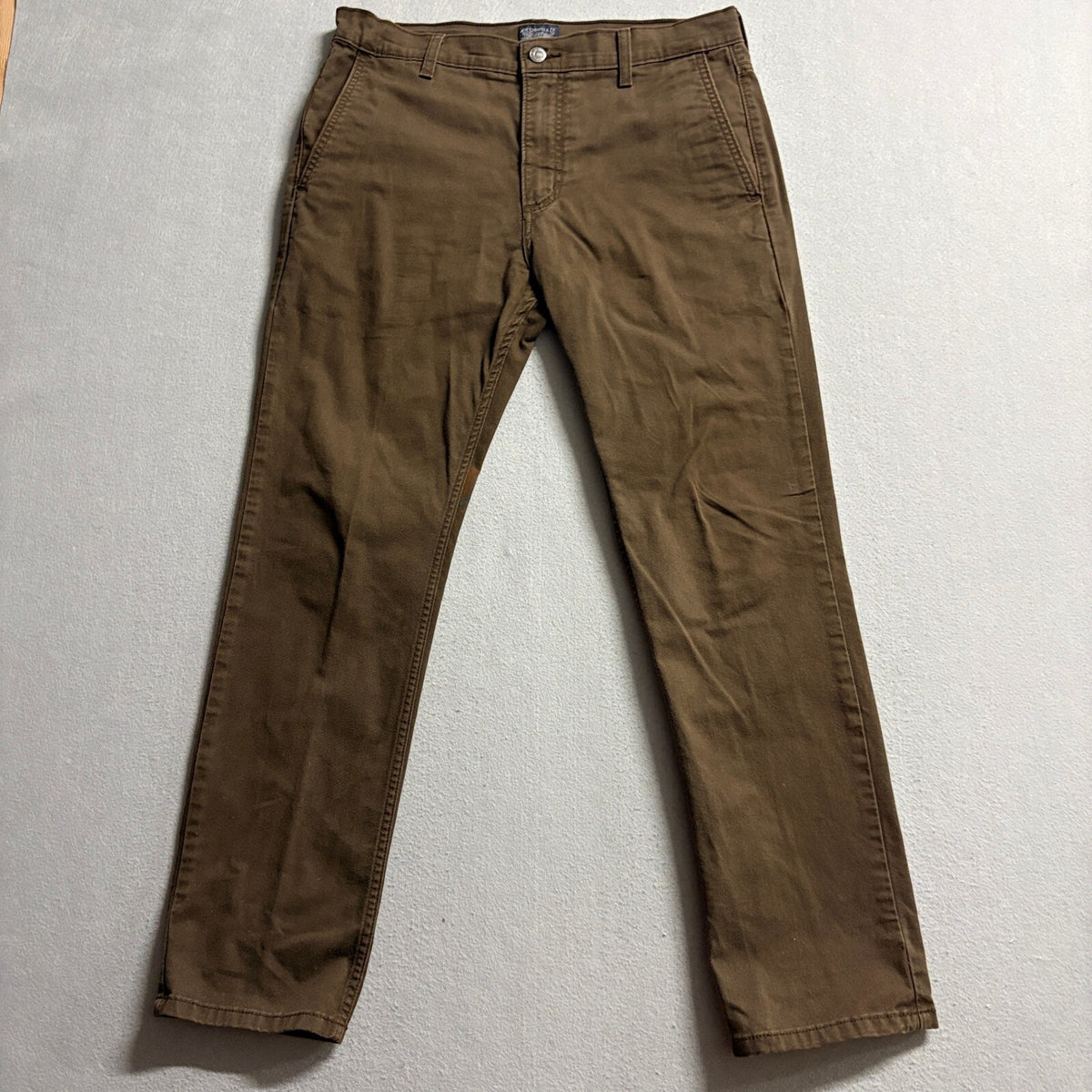 Levi's Mens Chino Pants Brown Cotton Blend Flat Front W32 L30