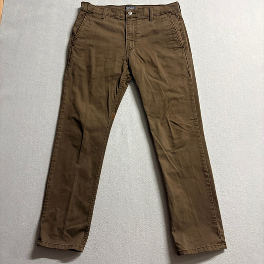 Levi's Mens Chino Pants Brown Cotton Blend Flat Front W32 L30