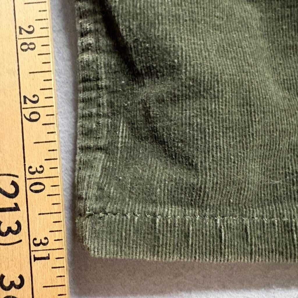 Jones New York Sport Corduroy Pants Womens 10 Green Stretch Straight Leg Casual