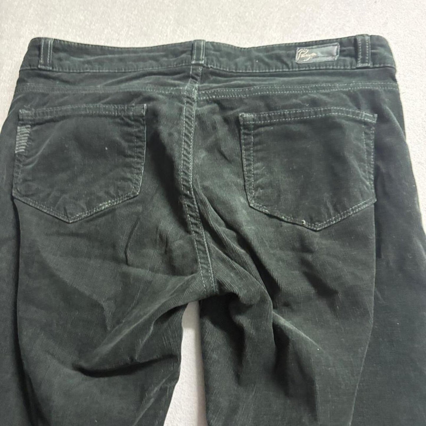 Paige Verdugo Jegging Womens 26 Black Corduroy Skinny Pants Stretch Made in USA