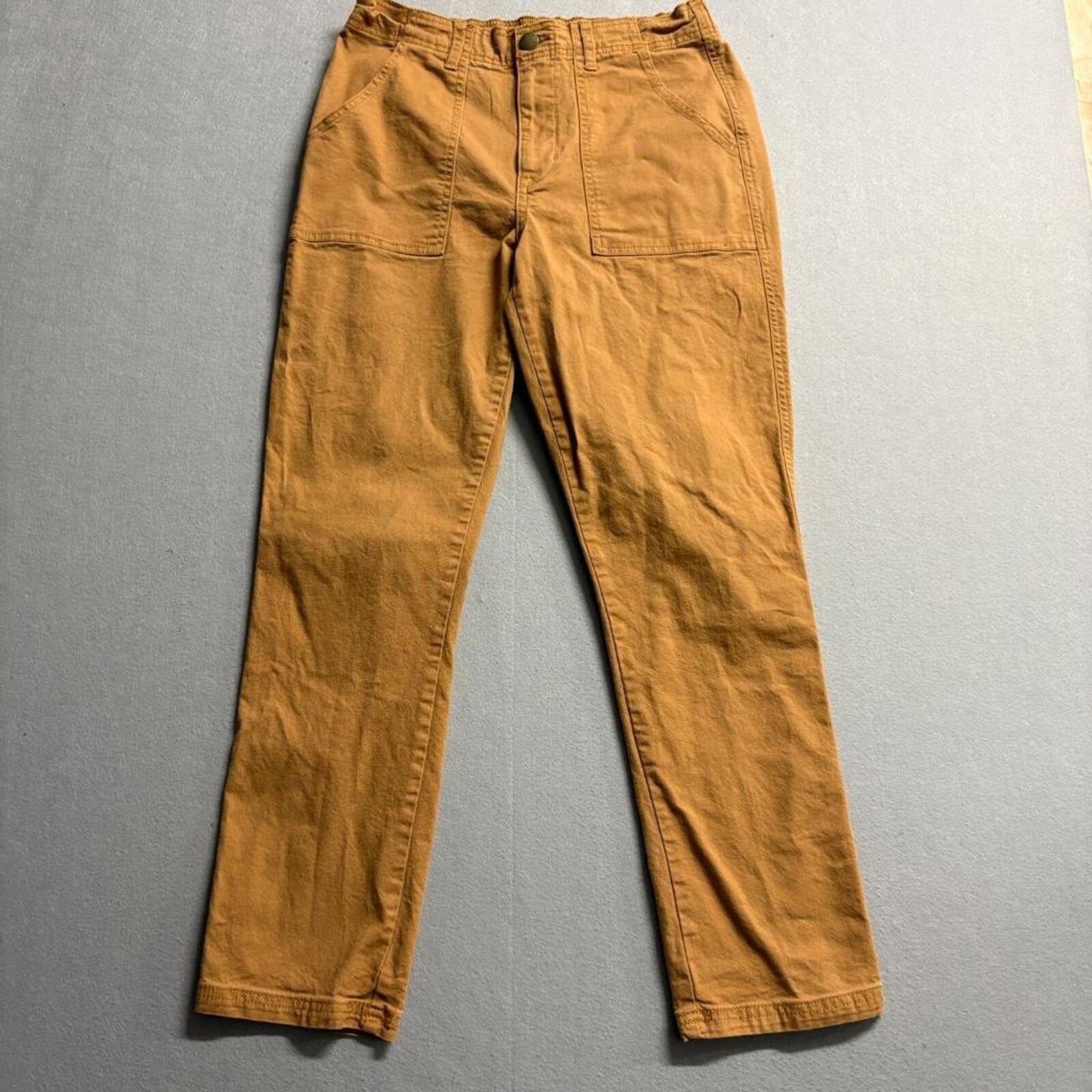 Knox Rose Women's Brown Stretch Utility Pants Size S Elastic Waist Cargo Style