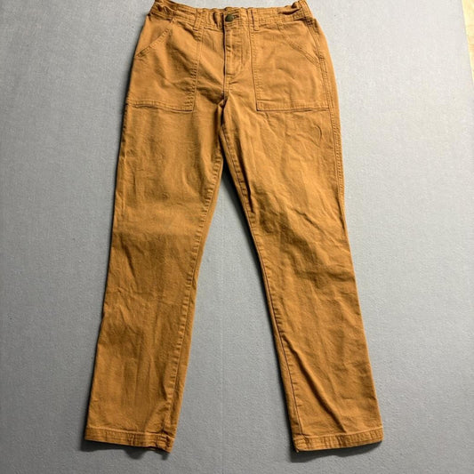 Knox Rose Women's Brown Stretch Utility Pants Size S Elastic Waist Cargo Style