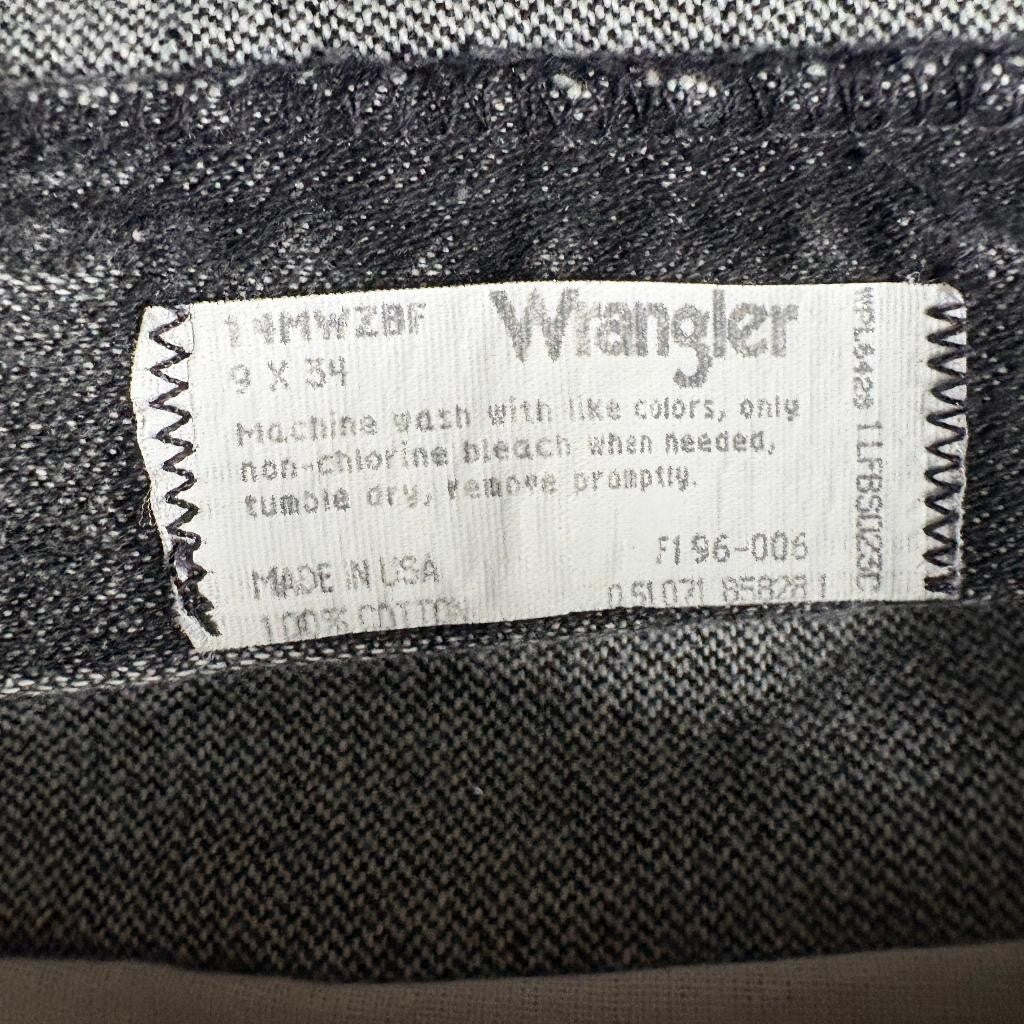Vintage Wrangler 14MWZBF Acid Wash Jeans Womens Size 9x34 Gray Denim Made in USA