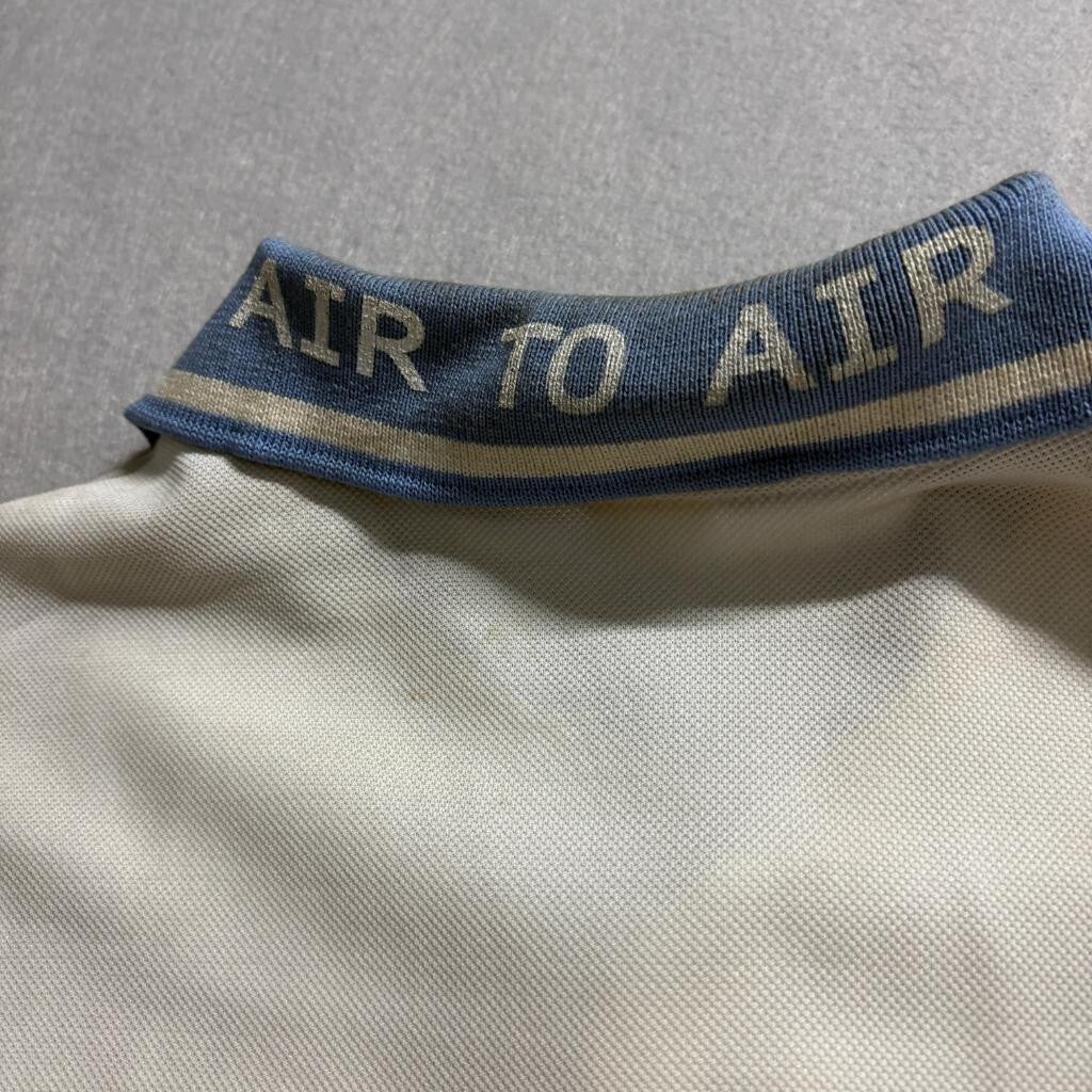 Vintage Jump to Air Basketball Polo Shirt Shorts Set Mens XL White Blue USA Made