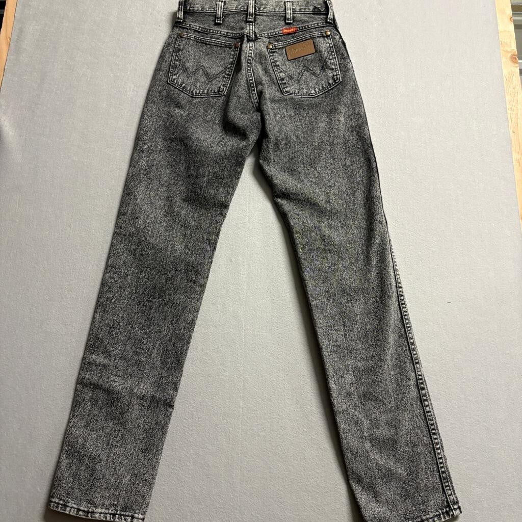 Vintage Wrangler 14MWZBF Acid Wash Jeans Womens Size 9x34 Gray Denim Made in USA
