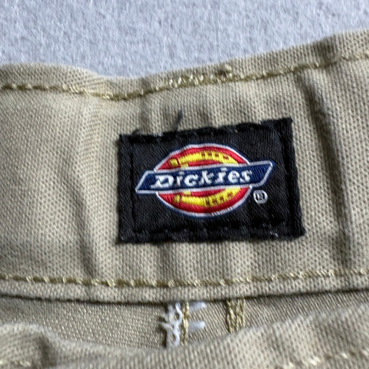 Dickies Pants Mens 30x27 Beige Khaki Workwear Flat Front Chino KP123DS