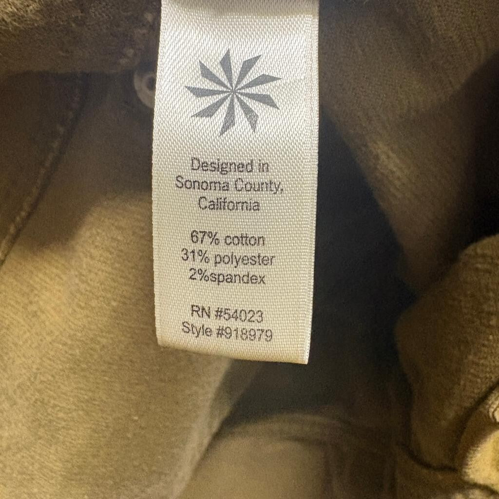 Athleta Corduroy Pants Womens 14T Tall Mustard Yellow Stretch Straight Leg