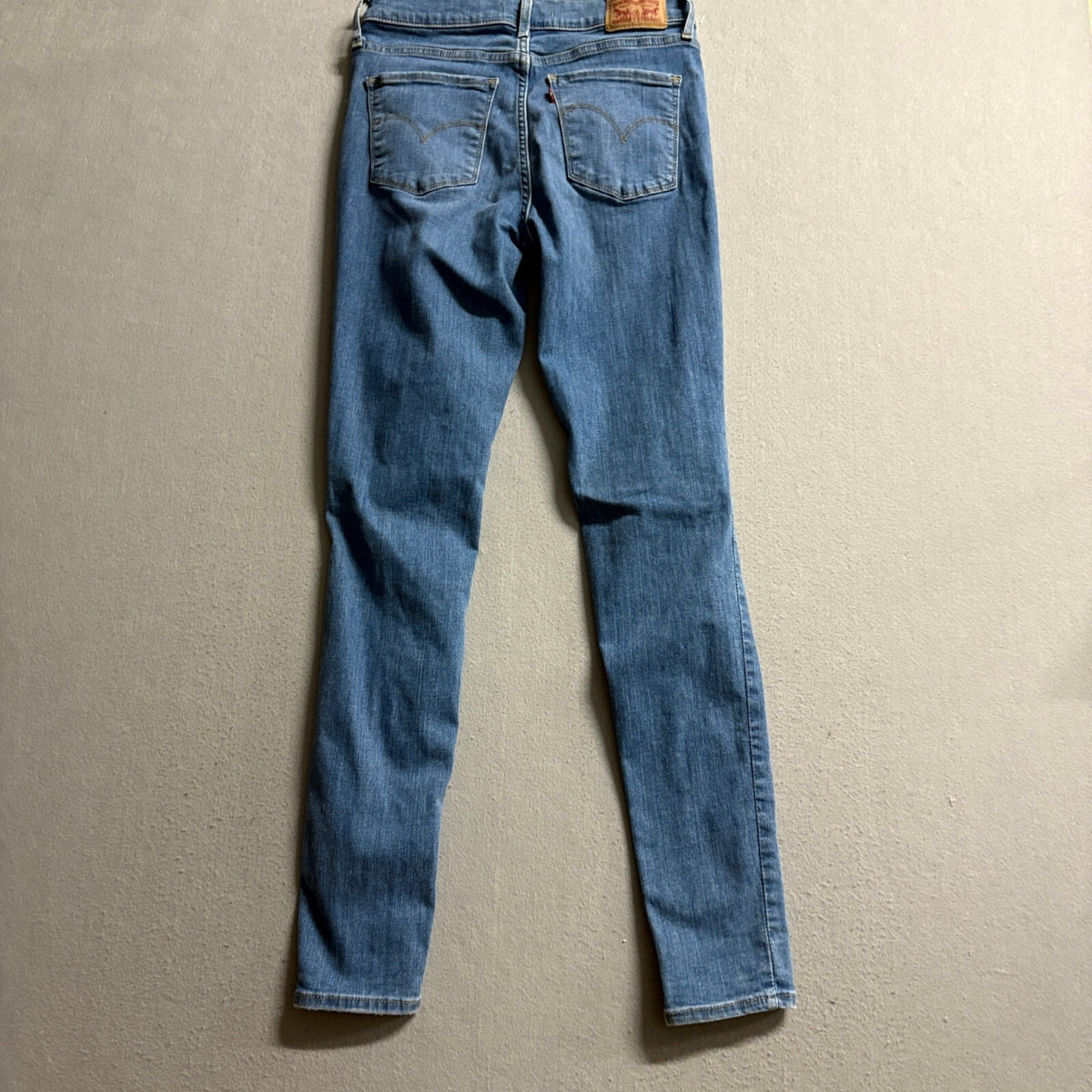 Levi's 720 High Rise Super Skinny Jeans Womens 27x30 Distressed Blue Denim