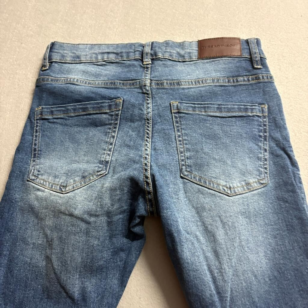 Thread Theory Slim Jeans Mens 30x30 Blue Cotton Stretch Denim Pants
