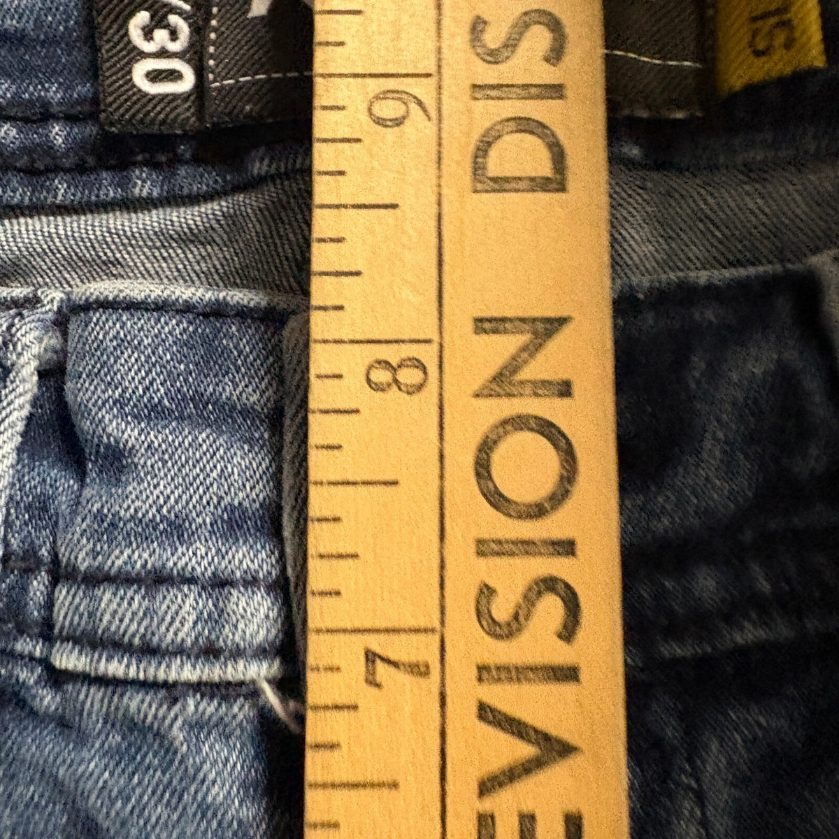 Raw X Moto Jeans Mens 30x30 Blue Denim Slim Fit Ribbed Biker Cargo Pants
