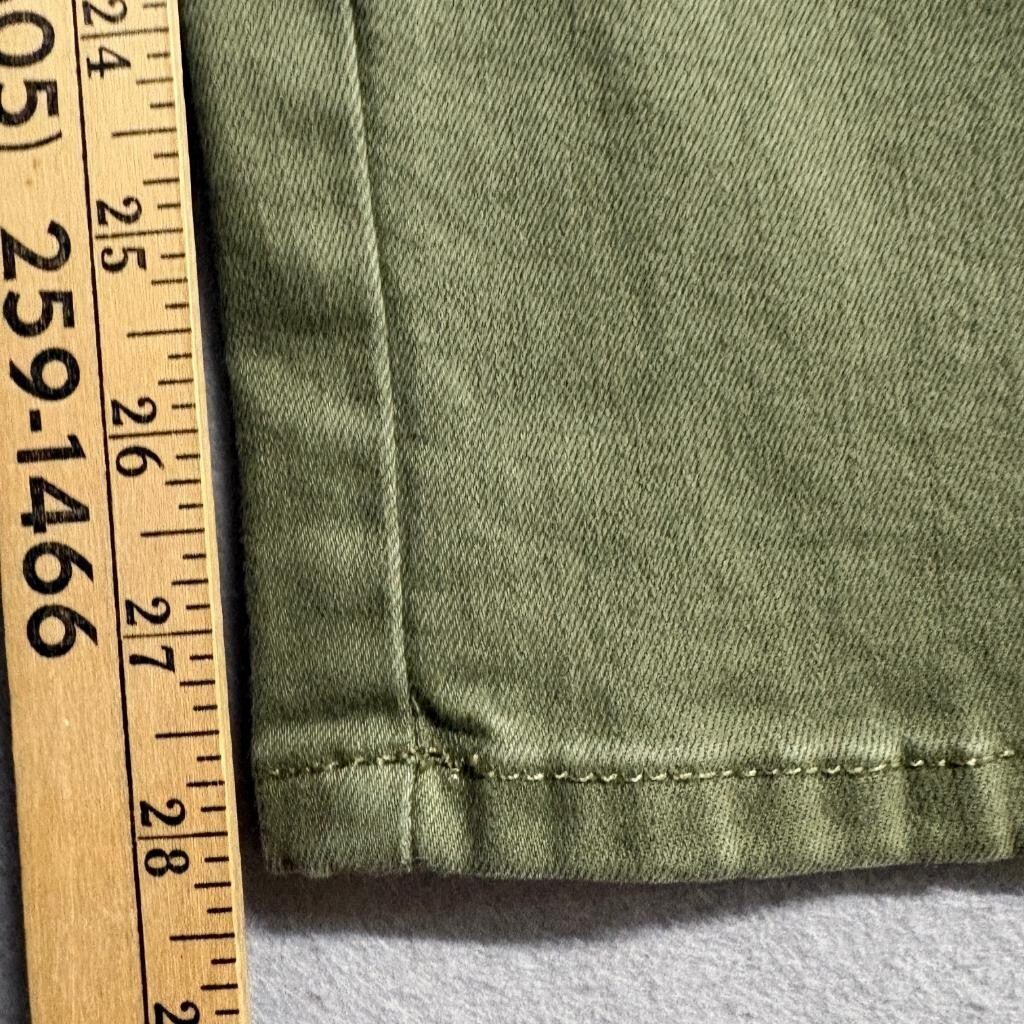 Banana Republic High Rise Straight Fit Pants Womens 27/4 Olive Green Stretch