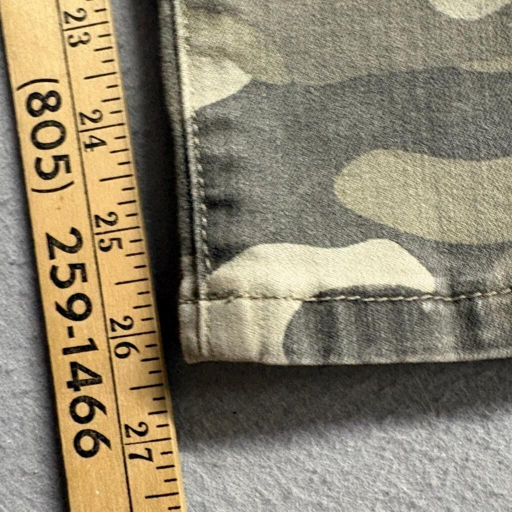 Colleen Lopez Camo Skinny Jeans Womens Size 14 Green Camouflage Stretch Denim