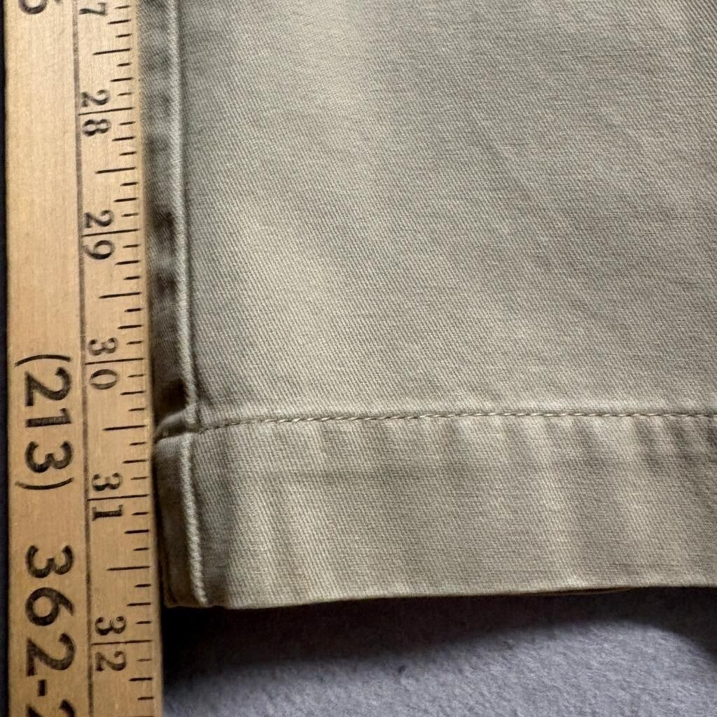 Merona Chino Pants Mens 38x32 Khaki Beige 100% Cotton Flat Front Casual Trousers