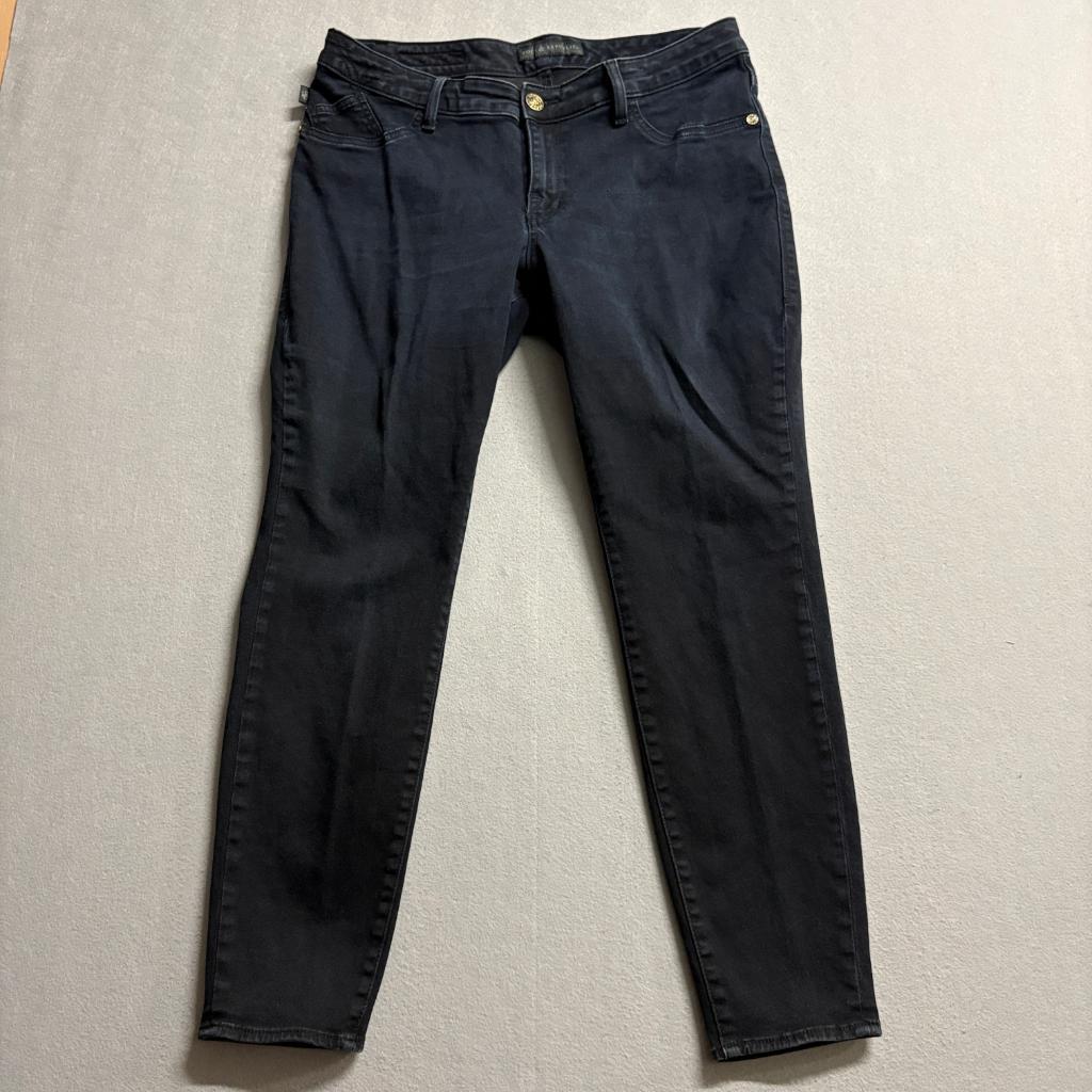 Rock and Republic Kashmiere Skinny Jeans Womens 18W Short Black Denim Stretch