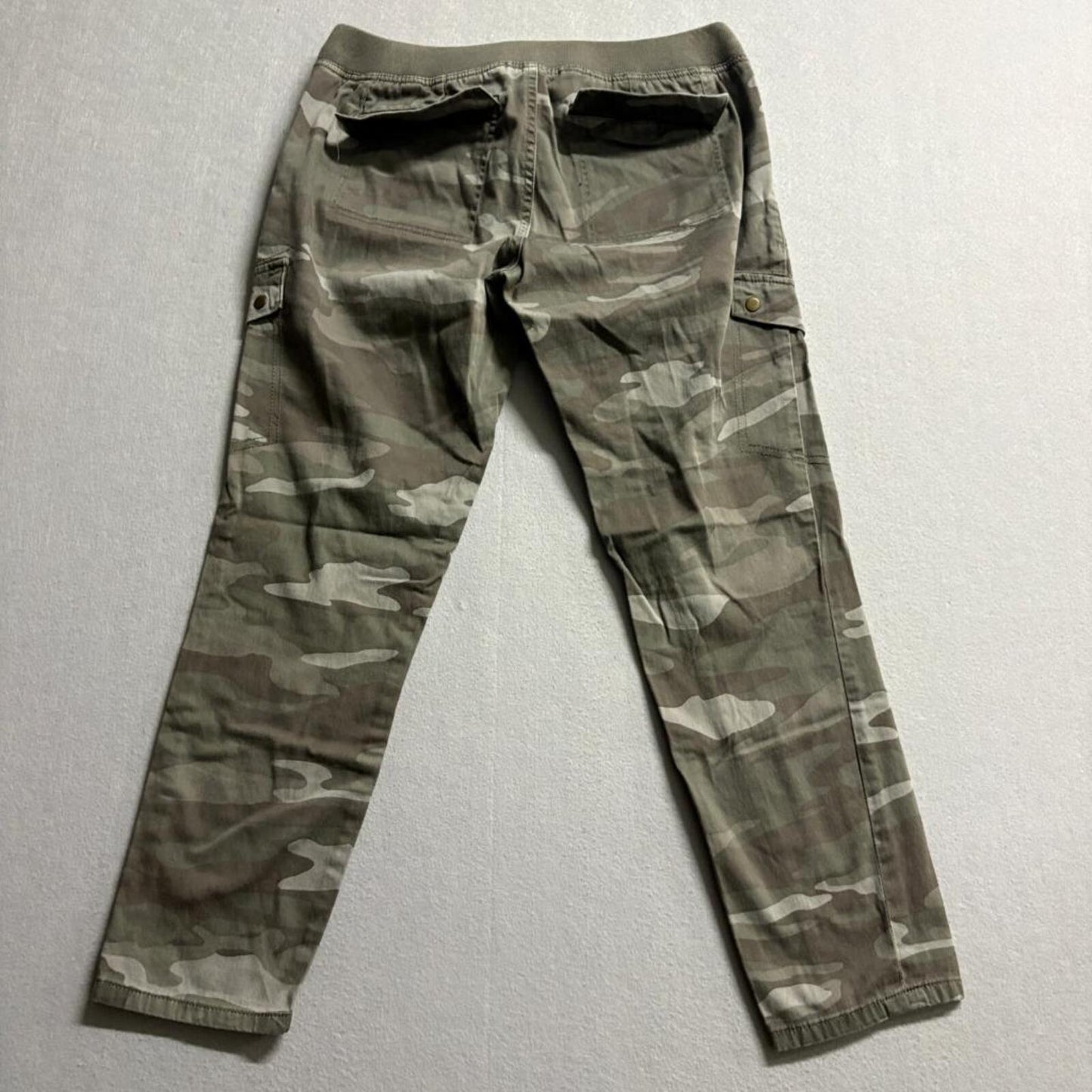 Rewind Camouflage Cargo Pants Womens Size 7 Green Camo Utility Stretch Slim