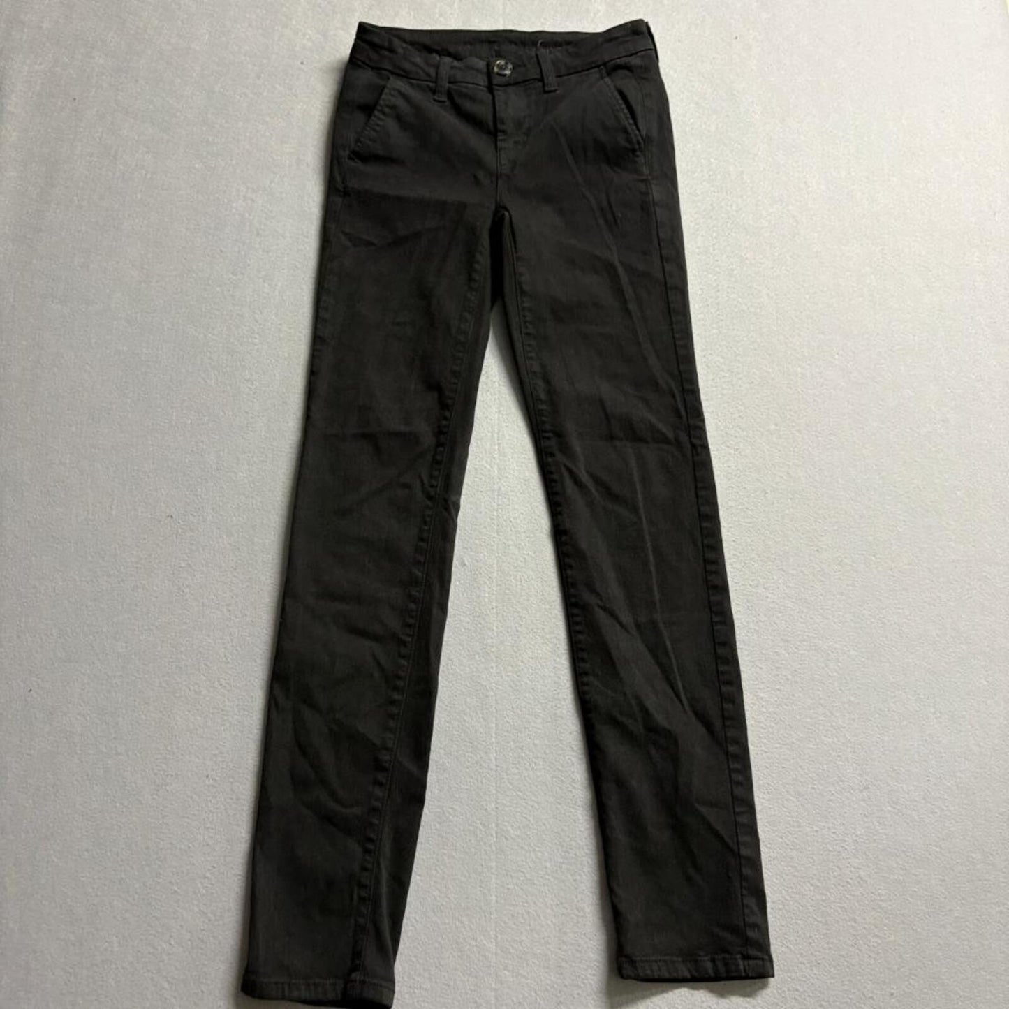 American Eagle Skinny Stretch Pants Womens Size 0 Black Cotton Blend Chino Jeans