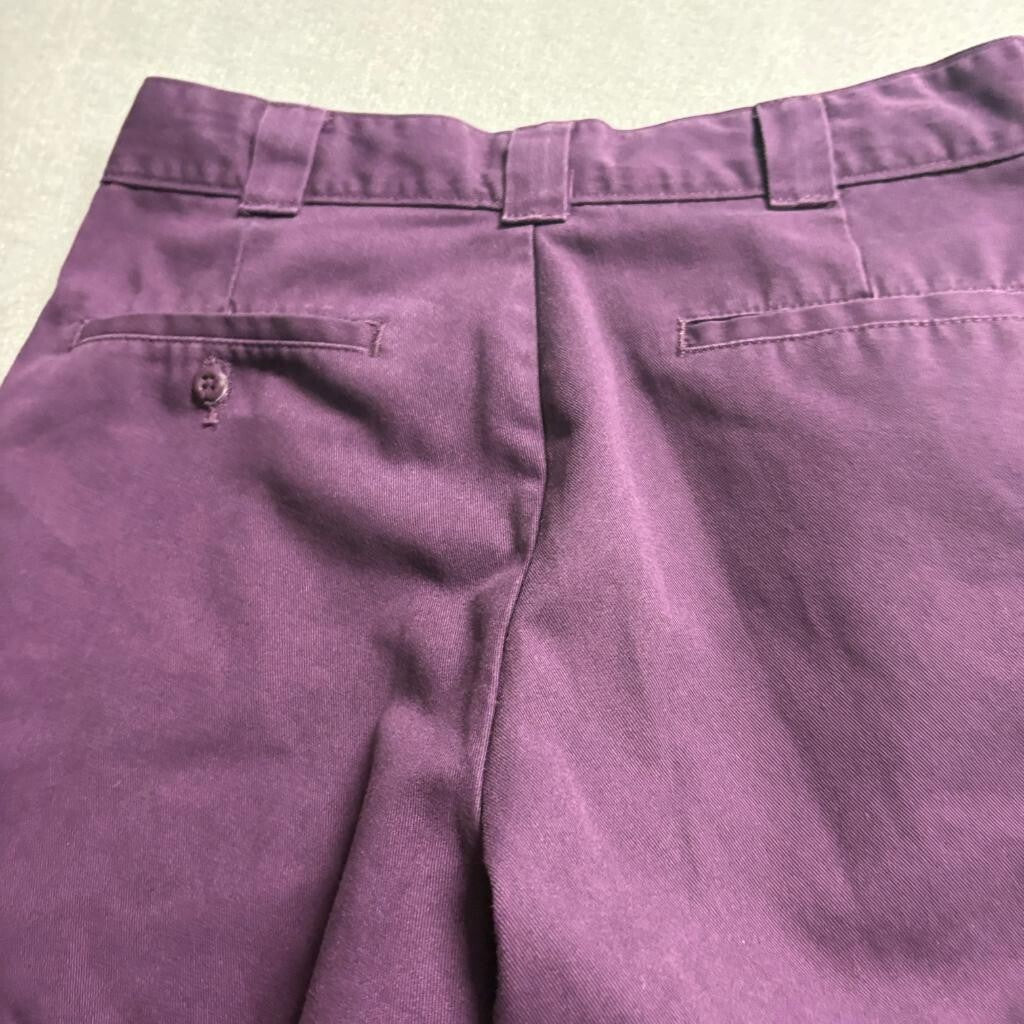 Dickies Double Knee Loose Fit Pants Womens 32x27 Purple Raw Hem Workwear