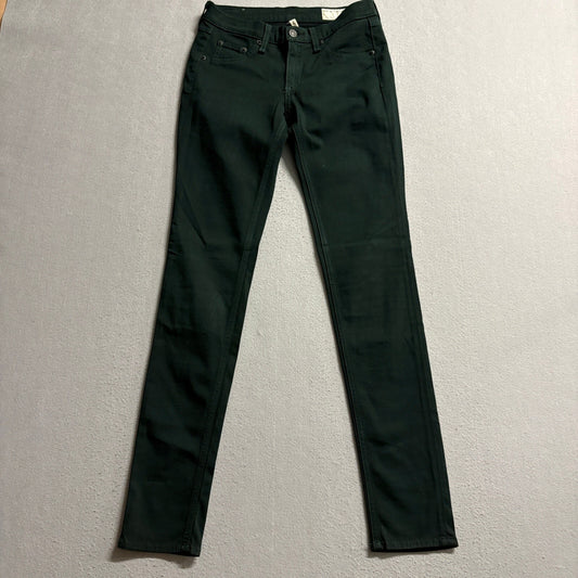 Rag & Bone Jean Legging Women Size 27 Dark Green Scarab Stretch Denim Jeans