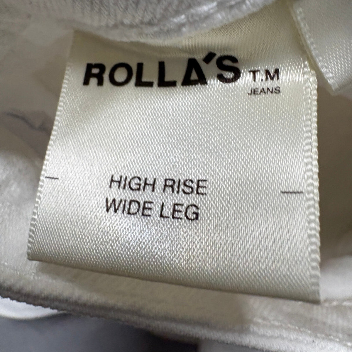 Rolla's Womens High Rise Wide Leg Sailor Jeans Size 25 Off White Cream Denim
