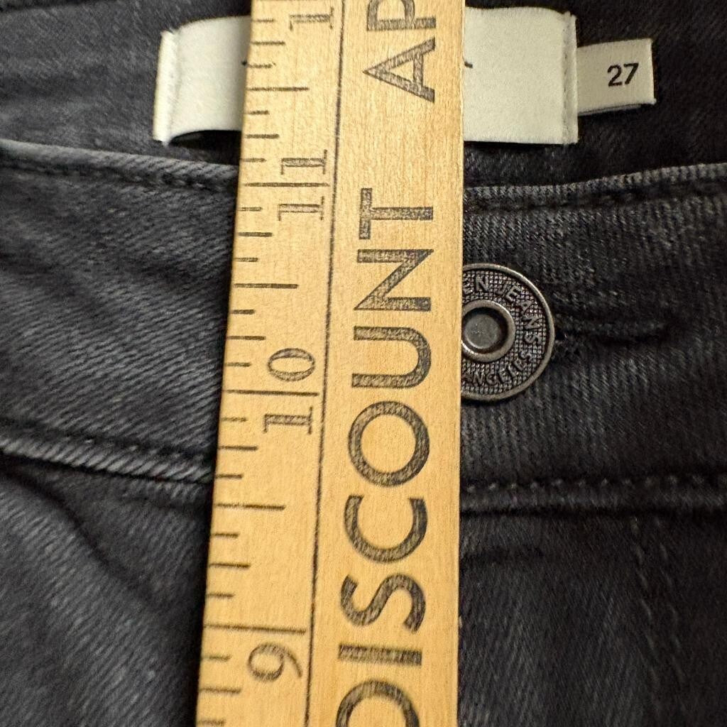 Hidden Jeans Womens 27 Black Distressed Knee Skinny High Rise Raw Hem Stretch