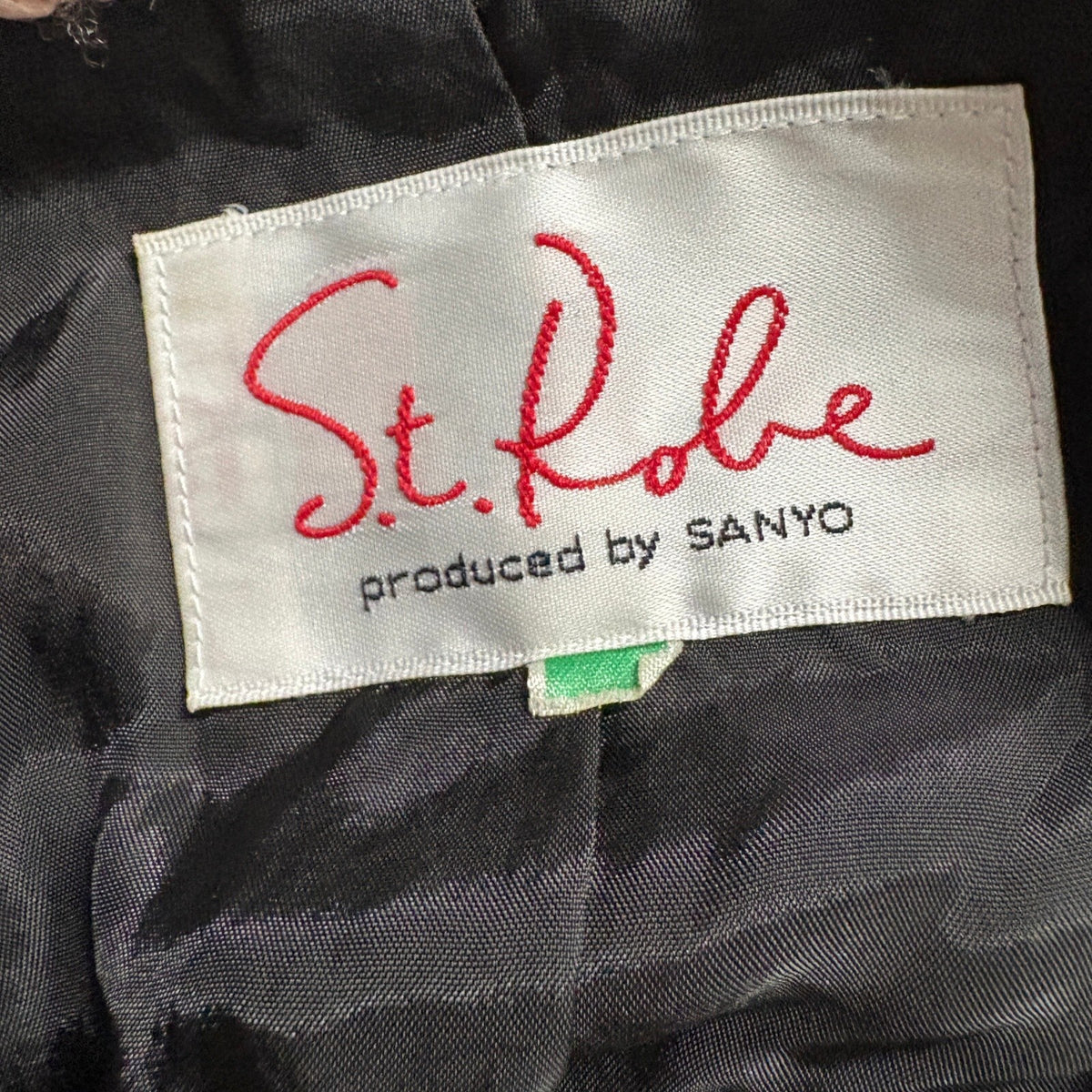 St Robe Sanyo Vintage Wool Blend Houndstooth Jacket Pink Black Tweed Coat Size