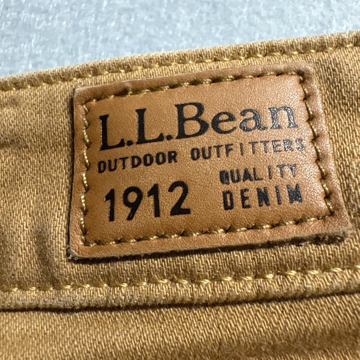 LL Bean Pants Womens 18 Reg Tan Brown BeanFlex Slim Leg Stretch Chino Casual