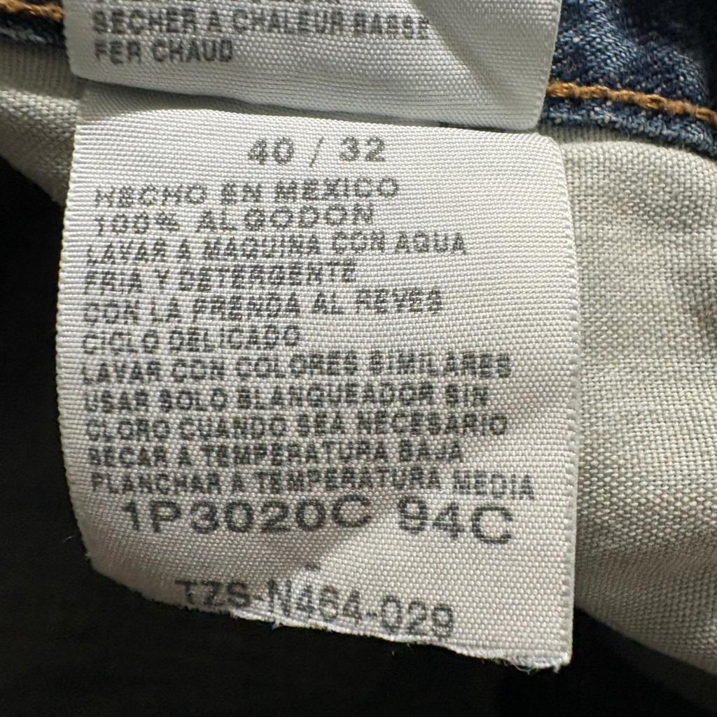Nautica Jeans Co Mens 40x32 Blue Denim Straight Leg Jeans 100% Cotton