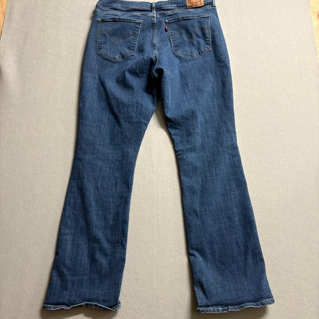 Levis Classic Bootcut Jeans Womens 14M Blue Denim Medium Wash Stretch W32 L32