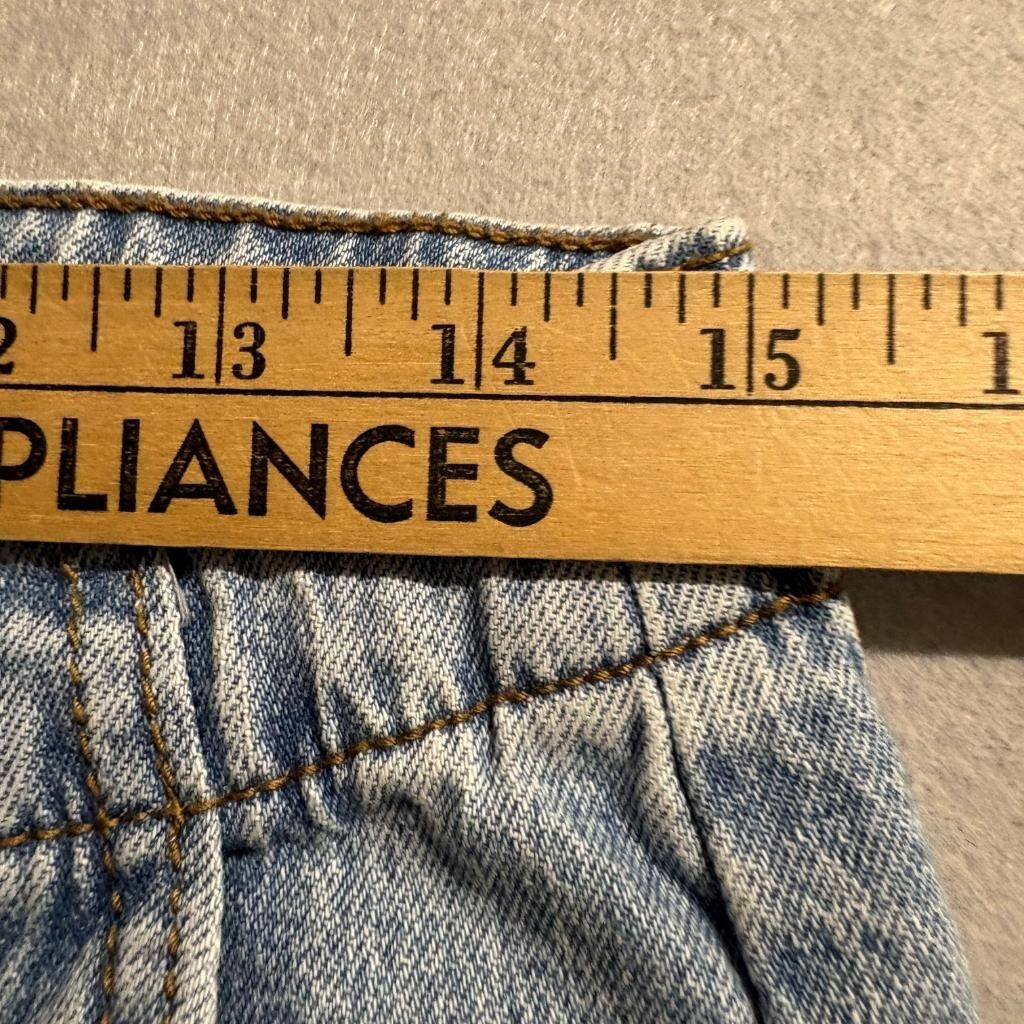 Time and Tru Wide Leg Jeans Womens Size 6 Blue Denim Button Fly High Rise