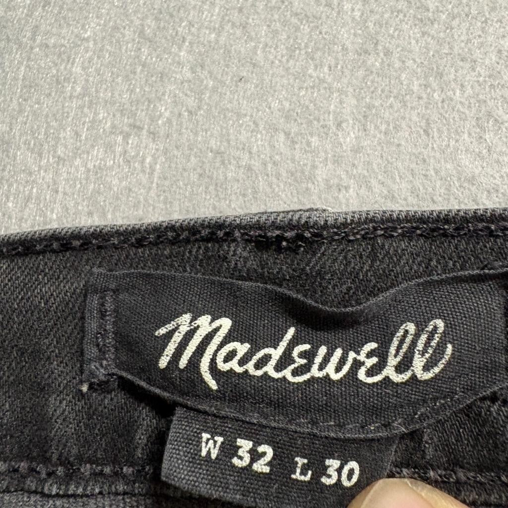 Madewell Slim Jeans Mens 32x30 Black Distressed Ripped Denim Pants