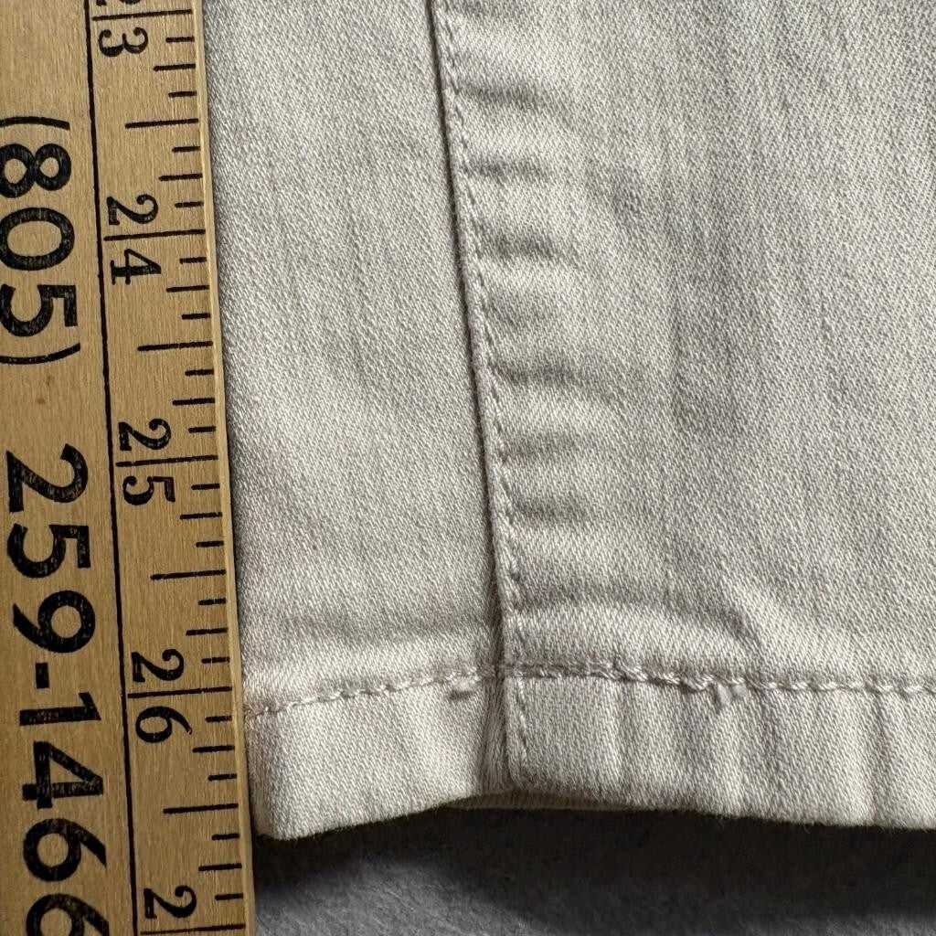 NYDJ Ankle Jeans Womens 4 Beige Tan Stretch Denim Slim Straight Pants