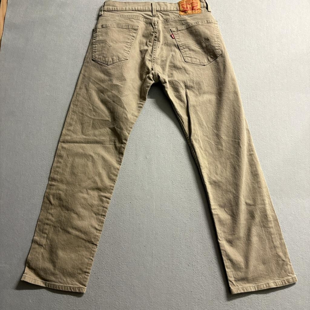 Levis 505 Regular Fit Jeans Mens 31x30 Brown Khaki Denim Straight Leg Pants