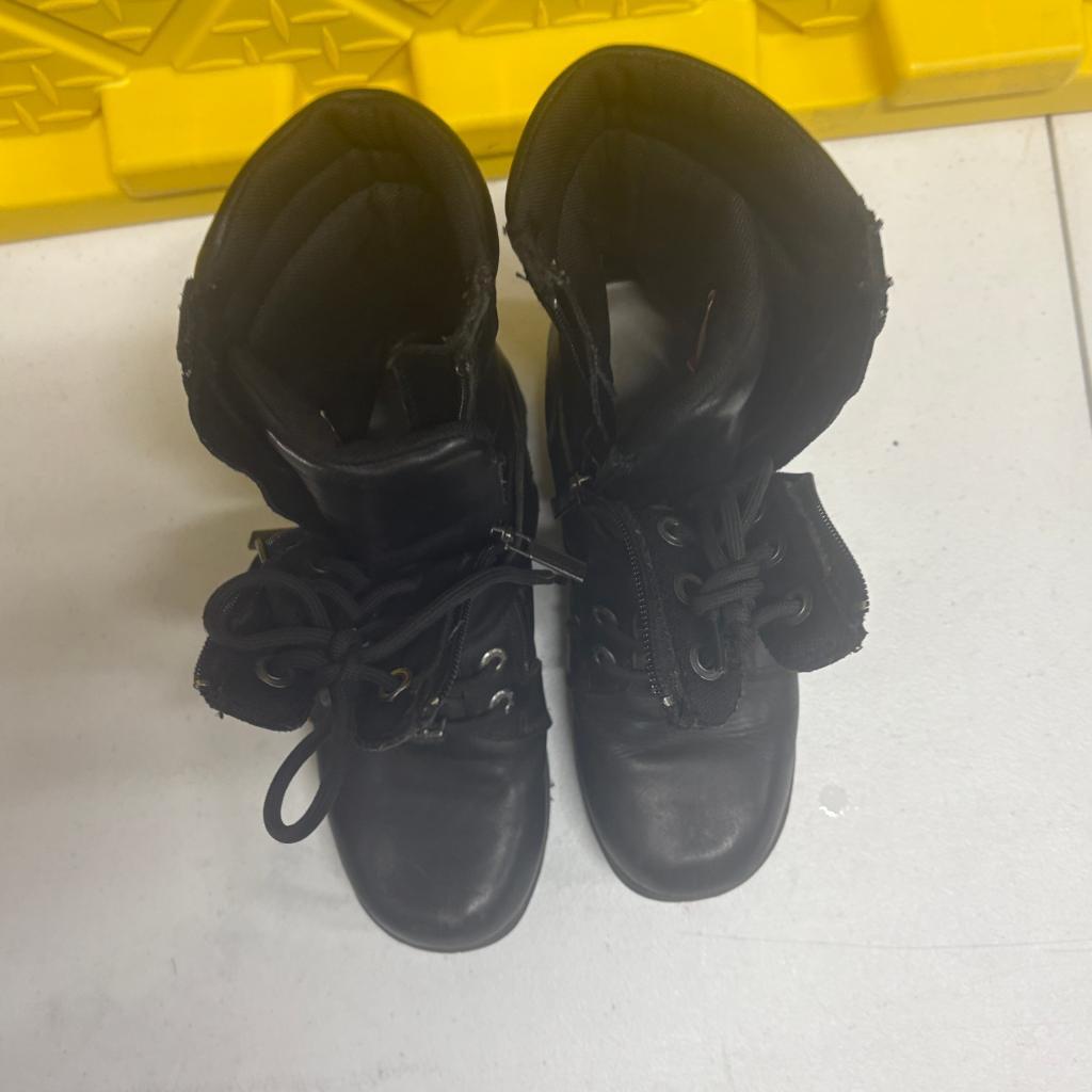 Harley Davidson El Paso Black Leather Motorcycle Boots Womens 7.5 M D83878