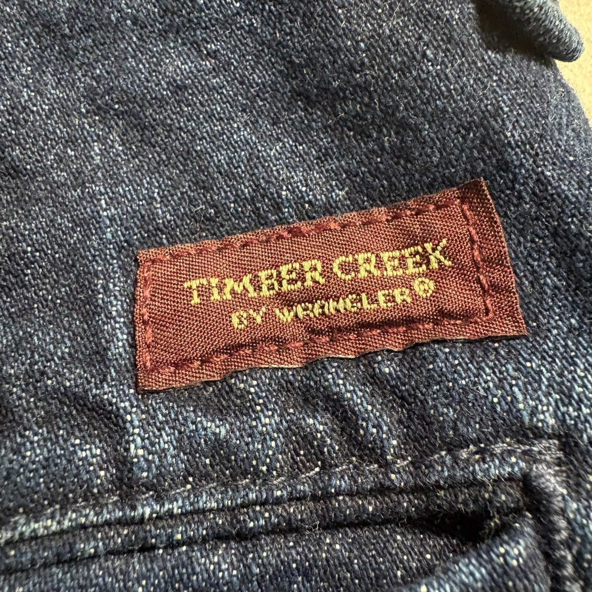 Timber Creek by Wrangler Pleated Denim Jeans Mens 38x32 Blue 100% Cotton