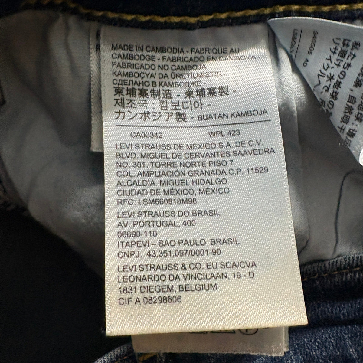Levi's 721 High Rise Skinny Jeans Womens 29 Distressed Ripped Blue Denim Pants