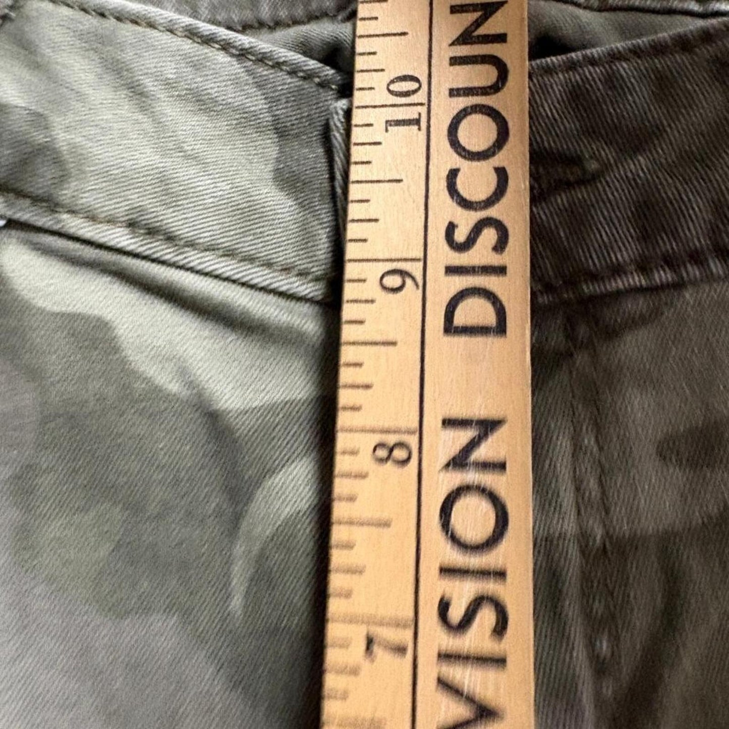 Sonoma Goods For Life Skinny Jeans Womens 16L Green Camo Mid Rise Stretch New