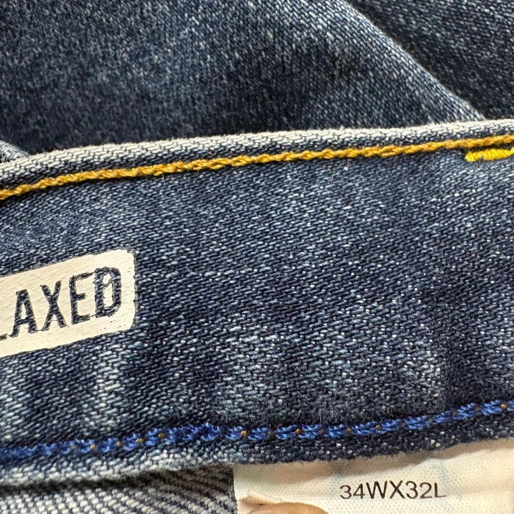 Nautica Jeans Mens 34x32 Original Relaxed Fit Blue Denim Pants